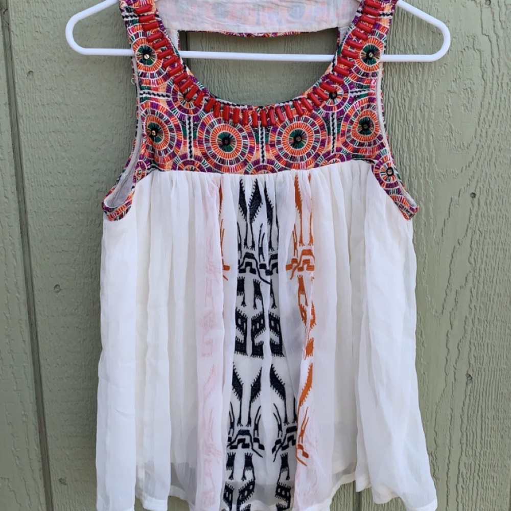 Layered flared tank top